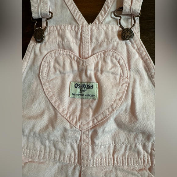 OSHKOSH | B'gosh Toddler Girls' Heart
Pocket Shortalls - Pink 3T - Picture 2 of 3